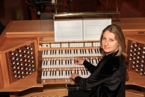 Katya Gotsdiner-McMahan at the organ